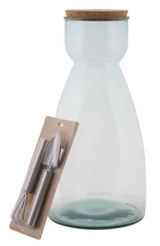 Vaza transparenta din sticla reciclata, ∅ 21,5 cm, Elegant Mauro Ferretti - Img 4