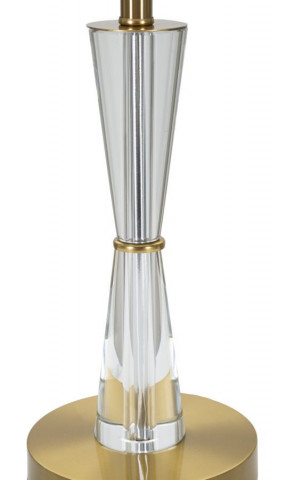 Veioza aurie / alba din metal si sticla, soclu E27, max 40W, Ø 30 cm, Cristal Mauro Ferreti - Img 3