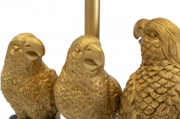 Veioza aurie/neagra din metal, Soclu E27 Max 40W, ∅ 30 cm, Parrots Mauro Ferretti - Img 4