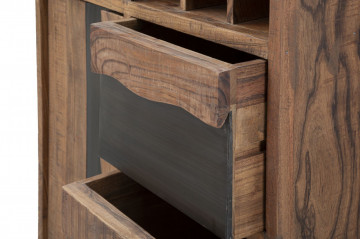 Biblioteca maro din lemn de Acacia, 88x40x195 cm, Yellowstone Mauro Ferretti - Img 6