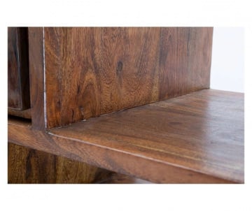 Biblioteca maro din metal si lemn de acacia, 118 x 40 x 178 cm, Mustang Mauro Ferreti - Img 8