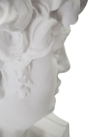 Bust decorativ alb din polirasina, 44x35,5x60 cm, Roman Man Mauro Ferretti - Img 4