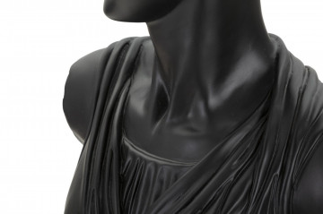 Bust decorativ negru din polirasina, 22x16x41 cm, Roman Woman Mauro Ferretti - Img 4