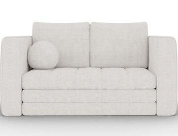 Canapea extensibilă Kastol, bouclé alb, 137x71x74 cm – Royal 01