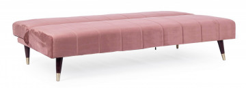 Canapea extensibilă roz pudra din catifea si lemn de Eucalipt cu 3 locuri, 180 cm, Alma Bizzotto - Img 8
