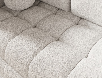 Canapea Kastol , alb bouclé extensibil, 137x71x74 cm – Royal 01 - Img 8