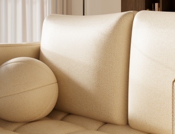 Canapea Kastol , light beige plush extensibil, 137x71x74 cm – Avexin 18 - Img 9