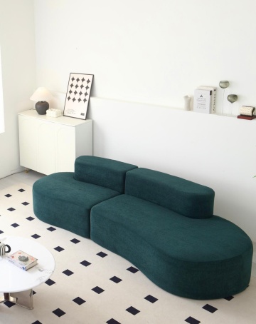 Canapea modulară verde din spumă cu memorie HD 200x110x70 cm
