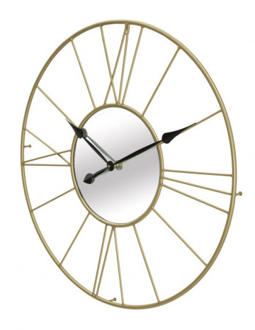 Ceas decorativ auriu din metal, ∅ 80 cm, Glam Stick Mauro Ferretti - Img 3