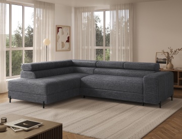 Colțar Colesio extensibil, 274x200x93 cm, orientare stânga – Modullo 04 – prezentare comercială suplimentară