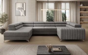 Colțar Louis extensibil, 347x202x92 cm, orientare stânga – Monolith 85 – cadru de catalog cu produsul