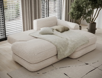 Colțar Ripeli extensibil, 217x175x96 cm, orientare dreapta – Modullo 01 – prezentare vizuală a produsului
