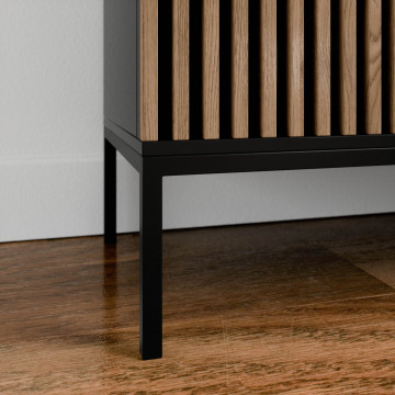 Comodă Meorati 150 Chest of drawer negru, 40x150x80 cm – Negru – imagine de produs din seria de prezentare