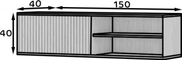 Comodă TV Entsian 150 wall-mounted Media cabinet Artisan Oak - Img 5