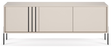 Comodă TV Nexo ADRK kaszmir vedere frontală cu accente decorative negre și design modern