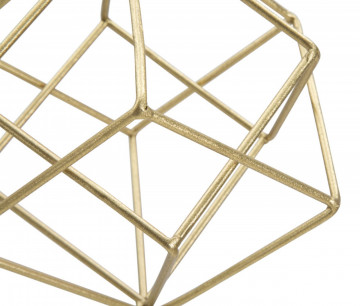 Decoratiune cuburi aurii din metal si marmura, 16x18x52,5 cm, Cube Mauro Ferretti - Img 4
