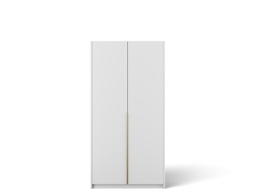 Dulap Bregma II cu uși batante – 2 uși – 100x58x204 cm – Alb – Varianta 2