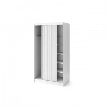 Dulap cu uși glisante Biancco II, 120x60x220 cm – Alb - Img 2