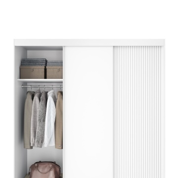 Dulap cu uși glisante Biancco III, 180x60x220 cm – Alb – fotografie suplimentară de catalog