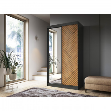 Dulap cu uși glisante Marrphy II, 120x60x220 cm – Lemn