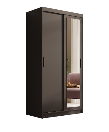 Dulap cu usi glisante si oglinda, 100x60x205 cm, Hailey 100, ADRK Furniture