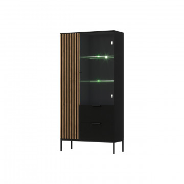 Dulapuri și vitrine Meorati 100 display cabinet negru – Negru - Img 1