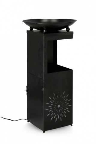 Fantana dreptunghiulara, neagra, cu LED, 40,5x78 cm, Yuki, Yes - Img 2