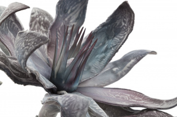 Floare artificiala albastra / mov din plastic si metal, ø 28 x h88 cm, Glsang C Mauro Ferreti - Img 4