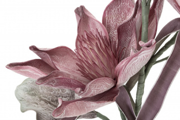 Floare artificiala roz din plastic si metal, ø 35 x h98 cm, Epiphy Mauro Ferreti - Img 3