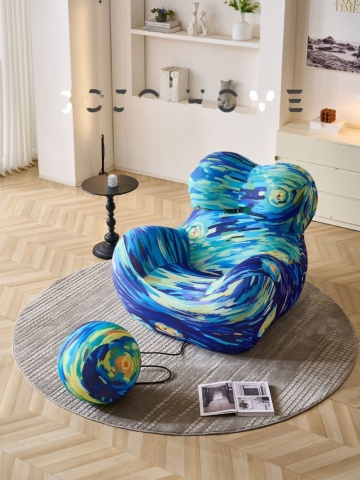 Fotoliu Mama Bear Moises din Memory Foam Premium Ottoman in forma de Bila – imagine secundară de catalog