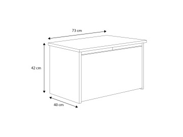 Ladă pentru jucării DARIA – 73x40x42 cm – Alb / Digger / DIGGER - Img 3