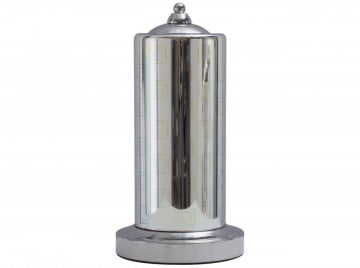 Lampa argintie din metal si sticla, ø 17 cm, soclu E27, Max 40W, Lexington-A 3D Mauro Ferreti - Img 2