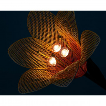 Lampa de gradina lily, Lumineo, 17x17x82.5 cm, metal, galben / portocaliu - Img 2