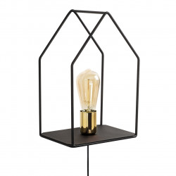 Lampa de perete opviq ev, 21x33 cm, E27, 100 W, negru / auriu - Img 3