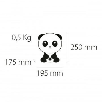 Lampa de veghe pentru copii Cute Pet Panda 1, 1x E14 / 7W / 12V, alb / negru, Kelektron - Img 2