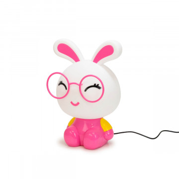 Lampa de veghe pentru copii Cute Pet Rabbit 1, 1x E14 / 7W / 12V, alb / roz, Kelektron - Img 2