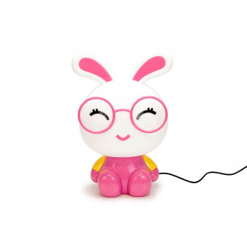 Lampa de veghe pentru copii Cute Pet Rabbit 1, 1x E14 / 7W / 12V, alb / roz, Kelektron - Img 6