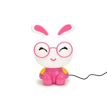 Lampa de veghe pentru copii Cute Pet Rabbit 1, 1x E14 / 7W / 12V, alb / roz, Kelektron - Img 1