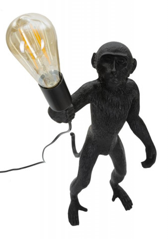 Lampa neagra din polirasina, soclu E27, max 40W, 26 x 34 x 55 cm, Monkey Mauro Ferreti - Img 3