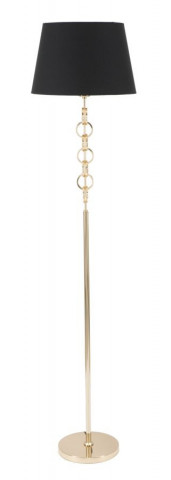 Lampadar auriu/negru din metal, Soclu E27 Max 40W, ∅ 40 cm, Rings Mauro Ferretti - Img 1