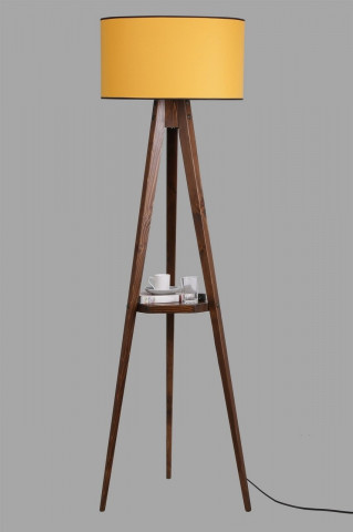 Lampadar cu raft, Luin, 8282-4, E27, 60 W, lemn/textil - Img 6