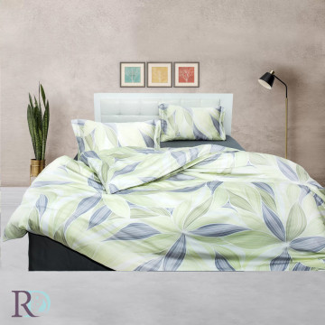 Lenjerie de pat, 100% tencel, verde, Roxyma Dream Floresta - Img 2