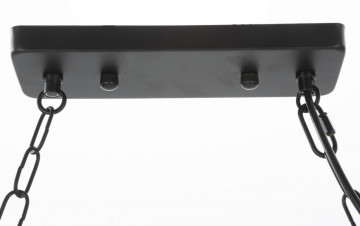 Lustra maro / neagra din metal si sfoara, soclu E27, max 20W, 84 x 20 x 88 cm, Rope 3 Lights Mauro Ferreti - Img 3