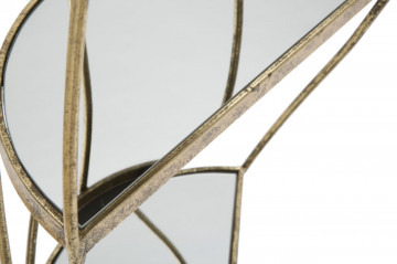 Masuta auxiliara aurie din metal, ∅ 38 cm, Twisty Mauro Ferretti - Img 4