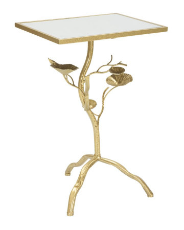 Masuta auxiliara aurie din metal, 40x30x60 cm, Tisty Mauro Ferretti