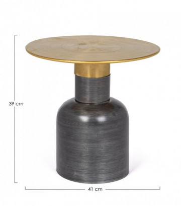 Masuta de cafea argintie/aurie din metal, ∅ 41 cm, Alopa Bizzotto - Img 2
