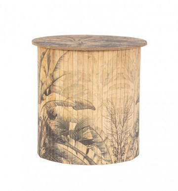Masuta de cafea finisaj natural din Bambus, ∅ 40 cm, Nariko Bizzotto - Img 1