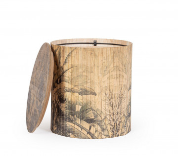 Masuta de cafea finisaj natural din Bambus, ∅ 40 cm, Nariko Bizzotto - Img 2