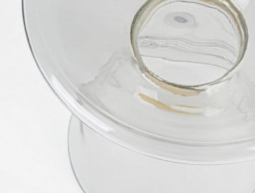 Masuta de cafea transparenta/aurie din sticla si metal, ∅ 36 cm, Azmin Bizzotto - Img 3