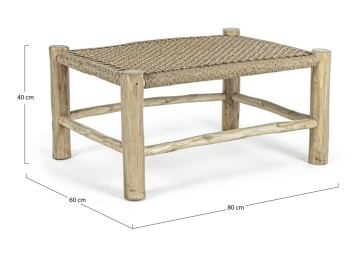 Masuta pentru gradina, lemn de teak, natur, 80x60x40 cm, Lampok Bizzotto - Img 6